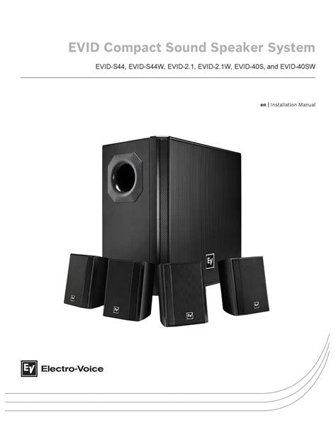 Electro-Voice EVID Manual pdf manual